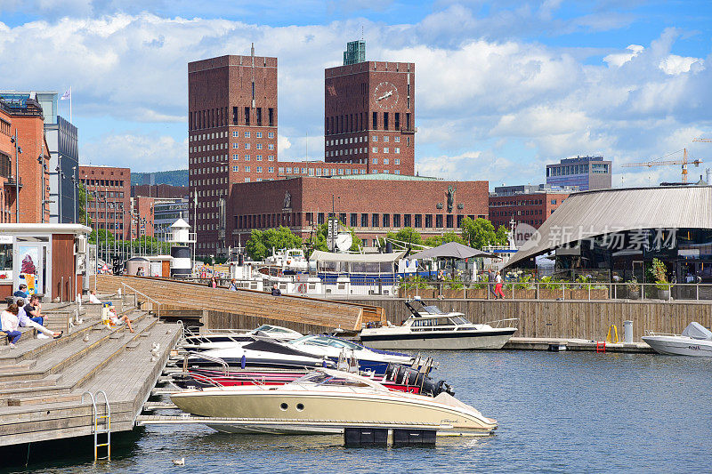 奥斯陆市政厅与海港/奥斯陆，挪威